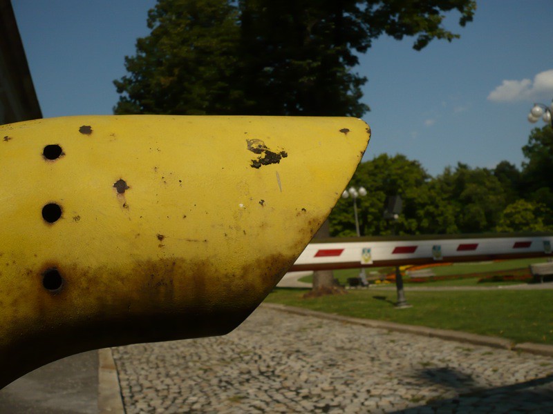 Yellow pipe in Belgrade