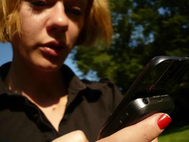 On the phone