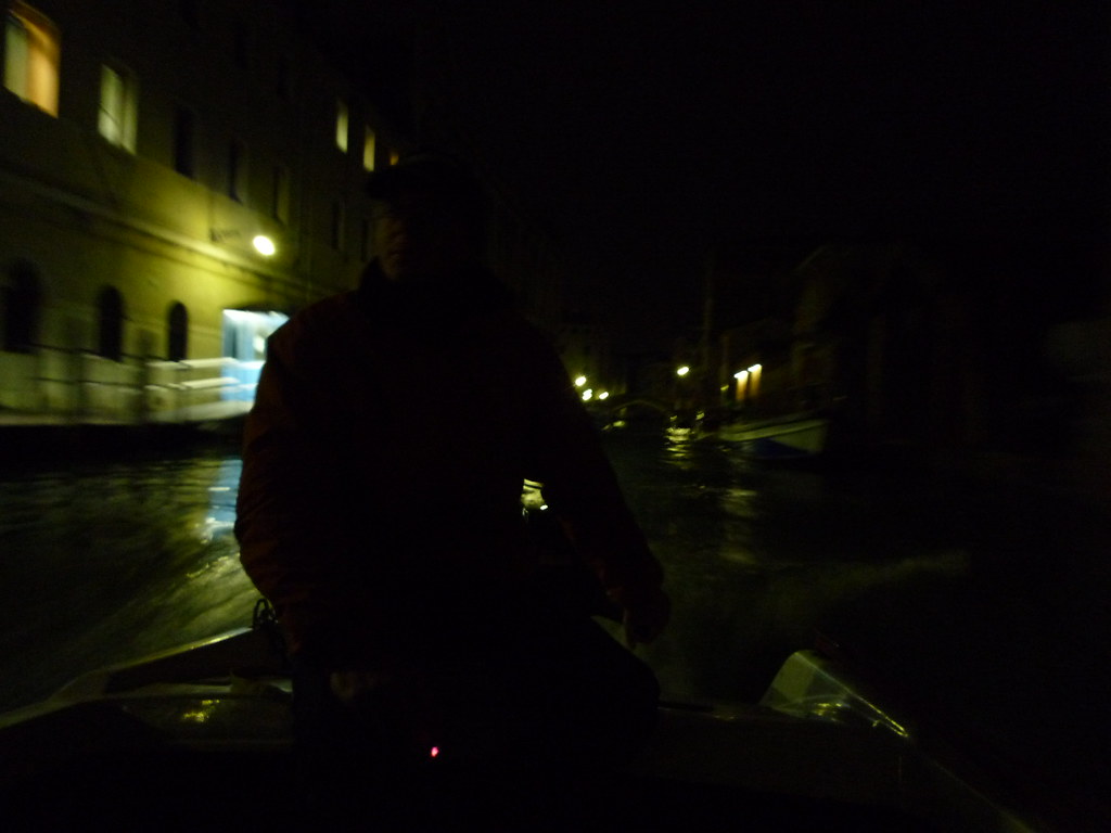 Dark night boat driver on my broken heart
