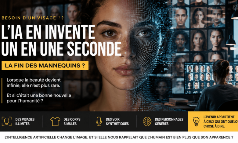 L’intelligence artificielle invente désormais des visages humains crédibles en quelques secondes. Sommes-nous en train d’assister à la fin des mannequins et au basculement vers une nouvelle économie de l’image ?
