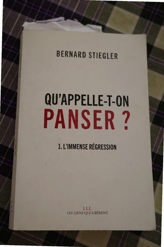 « Qu'appelle-t-on panser ? » — Bernard Stiegler, notre exemplaire